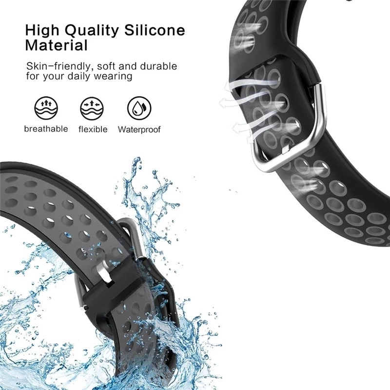 Ademende siliconen band voor lemfo lem12 pro smart watch band quick release armband riemen voor lemfo i15 lem14 lem15 correa