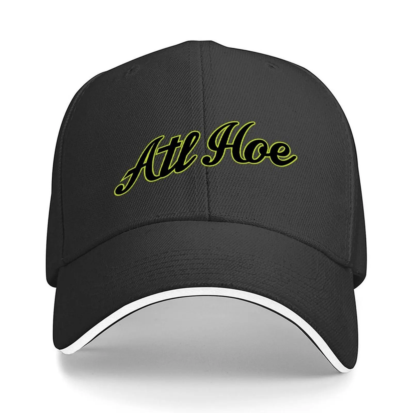

ATL HOE - Black & Neon on Black Baseball Cap dad hat tea Hat Rugby fashionable Women Beach Fashion Men's