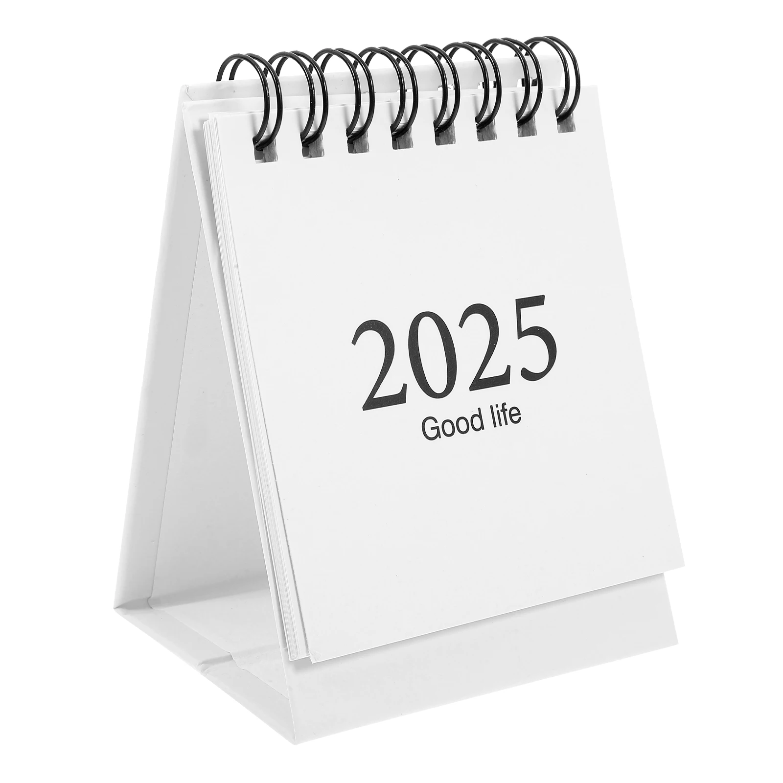 2025 Mini Desk 2024 2025 Thick Paper Desktop Calendar for Office Small Standing Calendar Simple Chic Design for Teachers