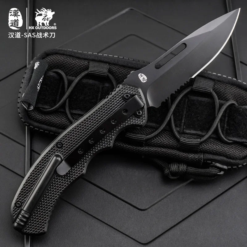 HX OUTDOORS Outdoor pocket knife portable folding knife tactical army self-defense knife wild survival tool