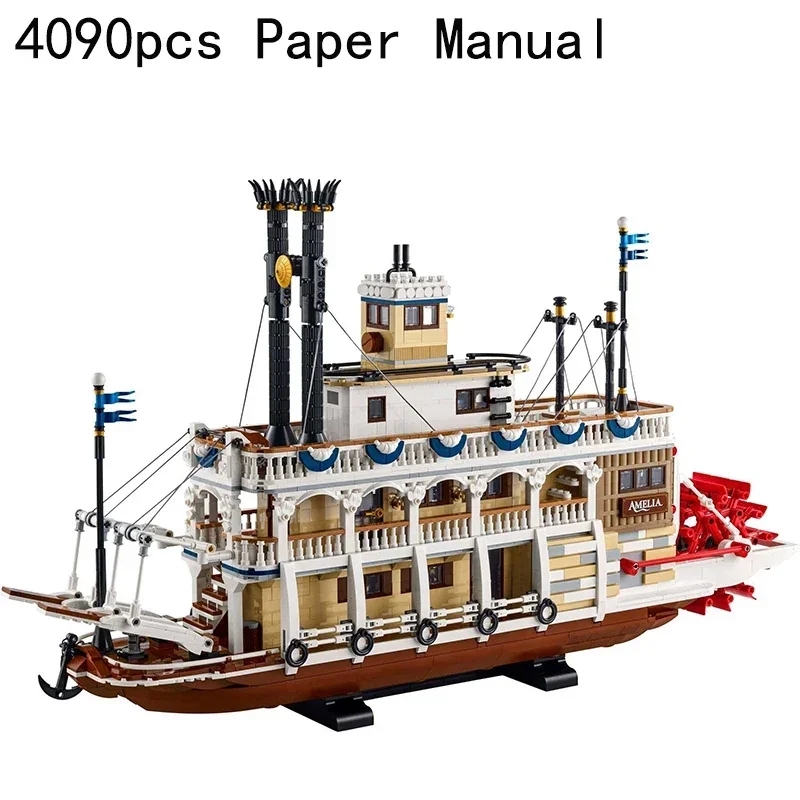 4090 Stuks Stoomboot Bouwstenen Rivierschip Bouwmodel Baksteen Speelgoed Compatibel Met Set 21356 Volwassenen Verjaardagscadeaus