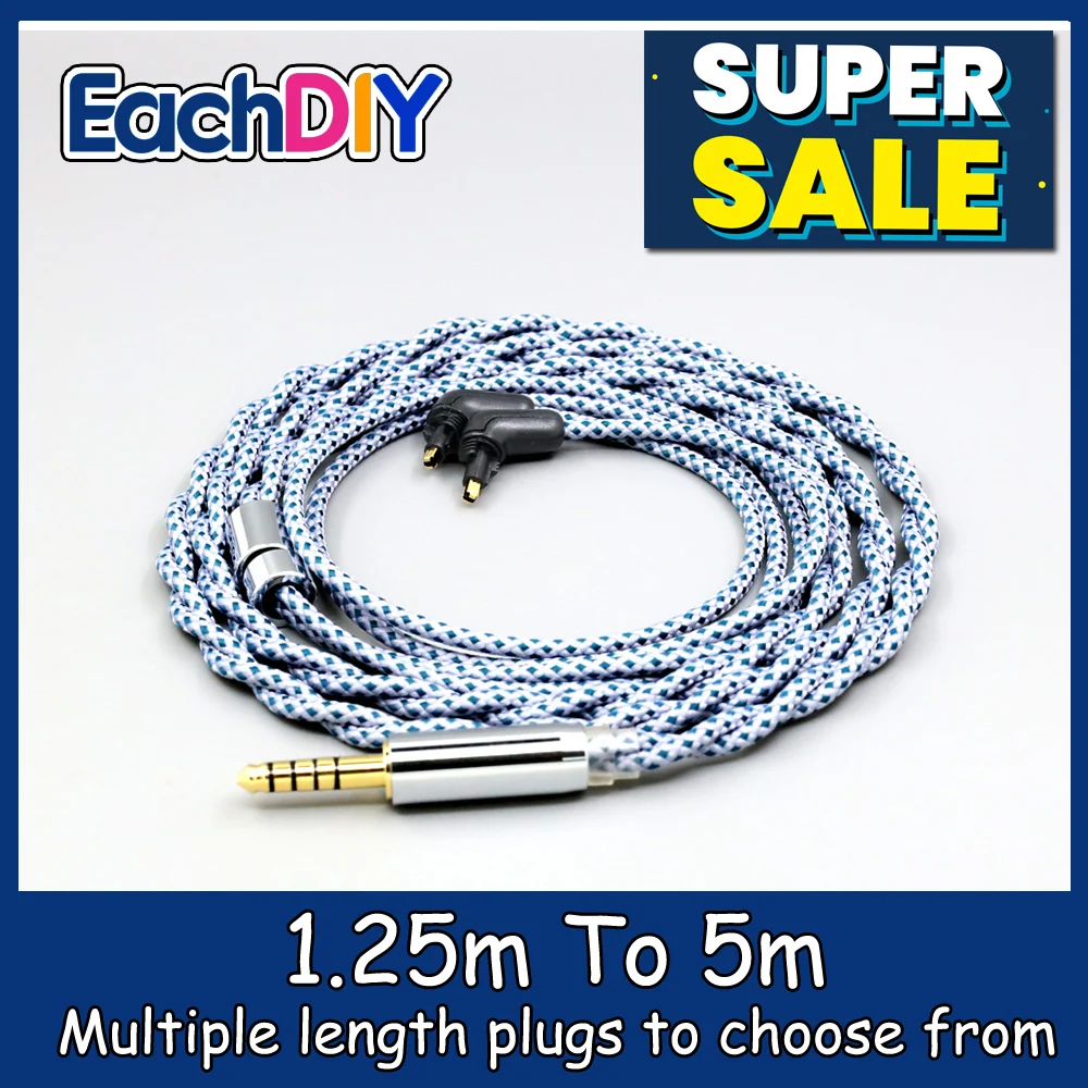 

99% Pure Silver Mix Graphene OCC Shielding Earphone Cable For Sony MDR-EX1000 MDR-EX600 MDR-EX800 MDR-7550 LN008661