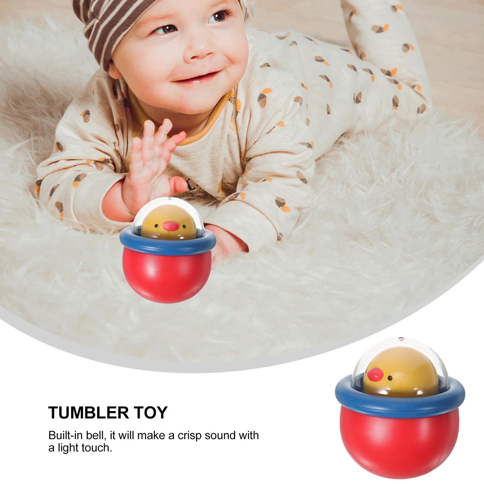 1 قطعة بهلوان الفرخ الموسيقى حشرجة الموت الطفل التعليمية الألوان الزاهية هش الصوت حواف ناعمة جذب الانتباه إبقاء المزاج الجيد #5