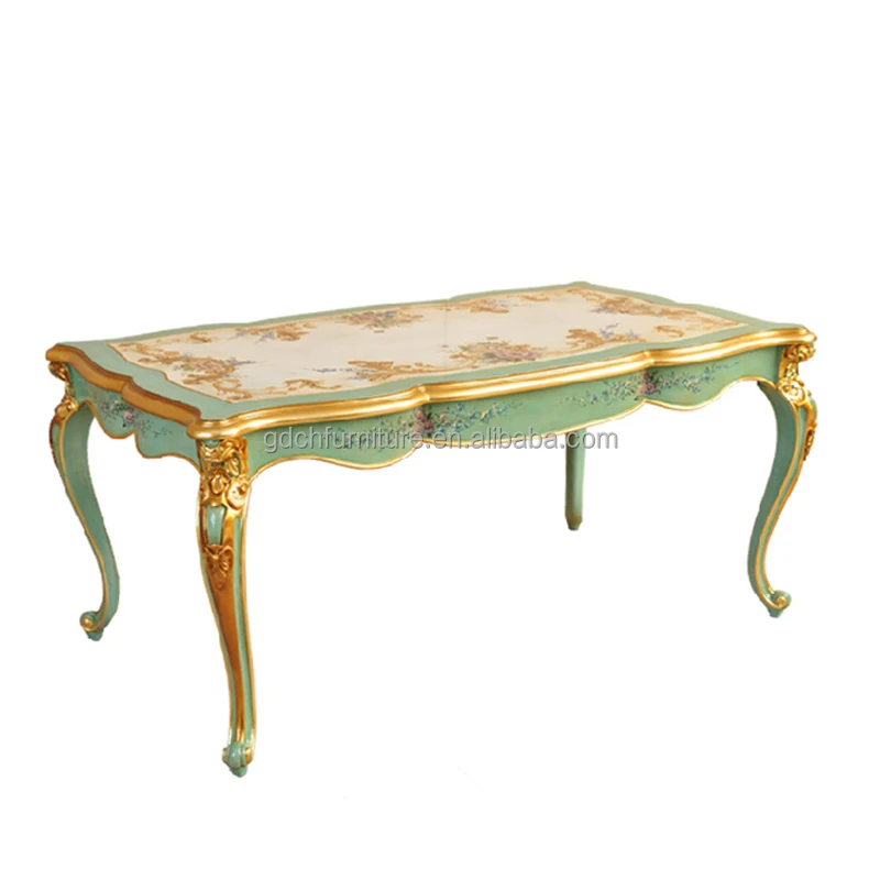 European Luxury Solid Wood Carving Dining Table Italian French Court Noble Long Dining Table Villa Dining Room Furniture
