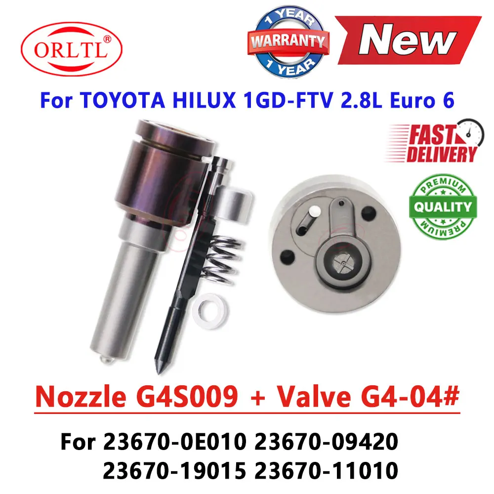 

23670-0E010 Ремкомплект форсунок 236700E010 Дизельная форсунка G4S009 Отверстие клапанной пластины G4 04 # Для TOYOTA HILUX 1GD-FTV 2.8L 0E010