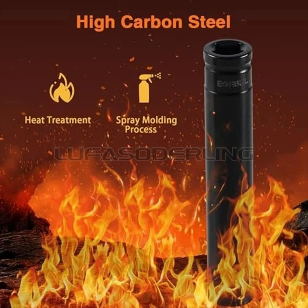 أداة مقبس إزالة مسمار القفص 3/4 بوصة لفرامل الهواء للشاحنة 800921 أداة تحرير محرك عميقة للغاية 1/2 بوصة #2