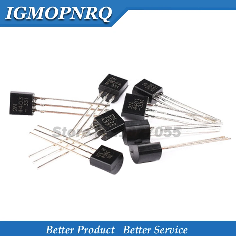 100pcs 2N3904 2SD965 2N3906 2N4403 TO-92 2N4401 2N2222 PN2222 2N5401 2N5551 2N2907 2SA992 2SC1845 TO92 transistor