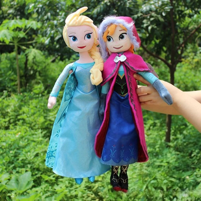 

40cm Frozen Elsa Anna Soft Plush Stuffed Toys Olaf Dolls Cartoon Princess Anime Figures Accessorise Children Toy Christmas Gifts