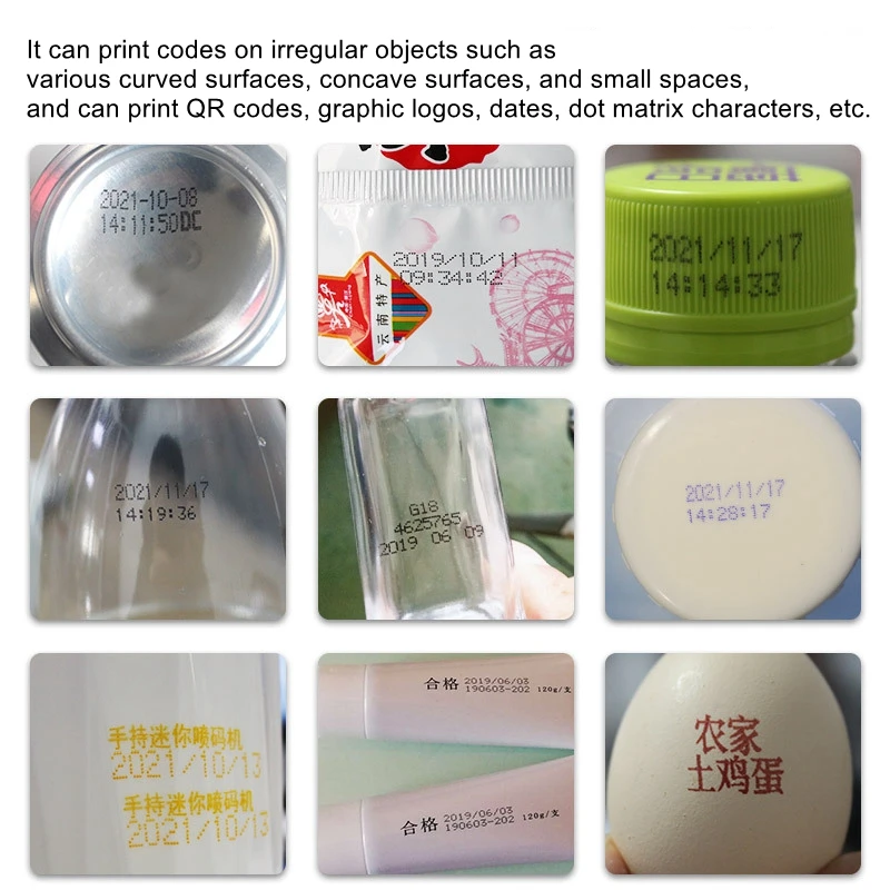 mini handheld inkjet printer automatic coding machine to print production date bottle cap plastic packaging bag inkjet artifact