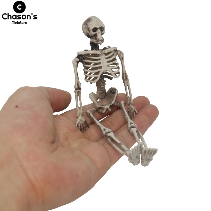 Mini Skeleton Skull RIP Tombstones DIY Cemetery Coffin Graveyard Halloween Decoration Fairy Garden Desk Ornaments Accessories