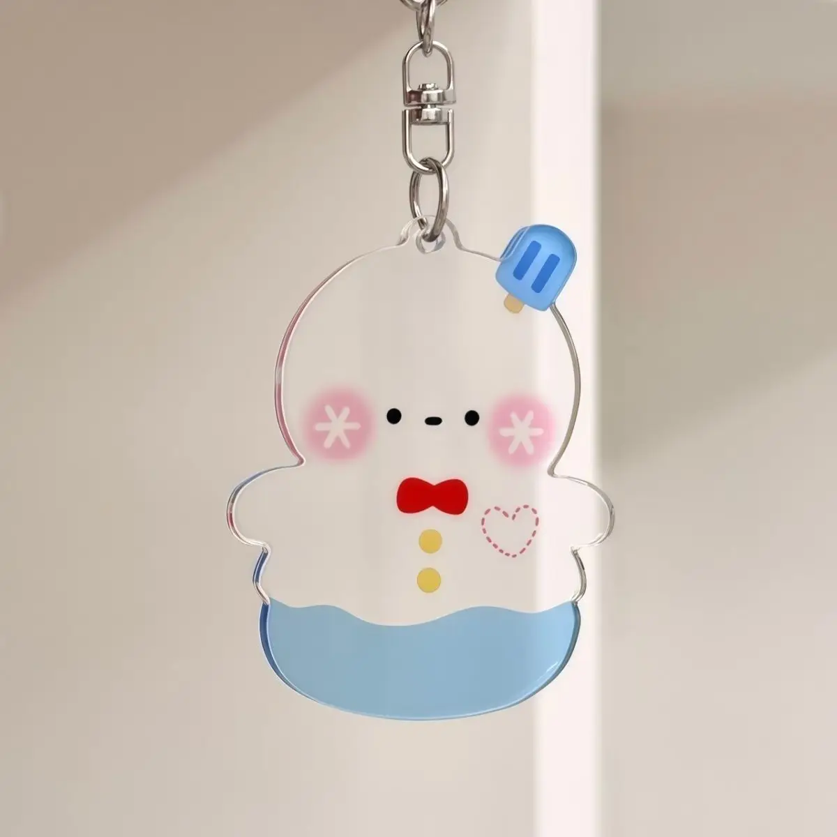 

Любовь и глубокое пространство, маленький снеговик, брелок для косплея, кулон, прозрачный акриловый материал, Рождественский подарок для лучших друзей