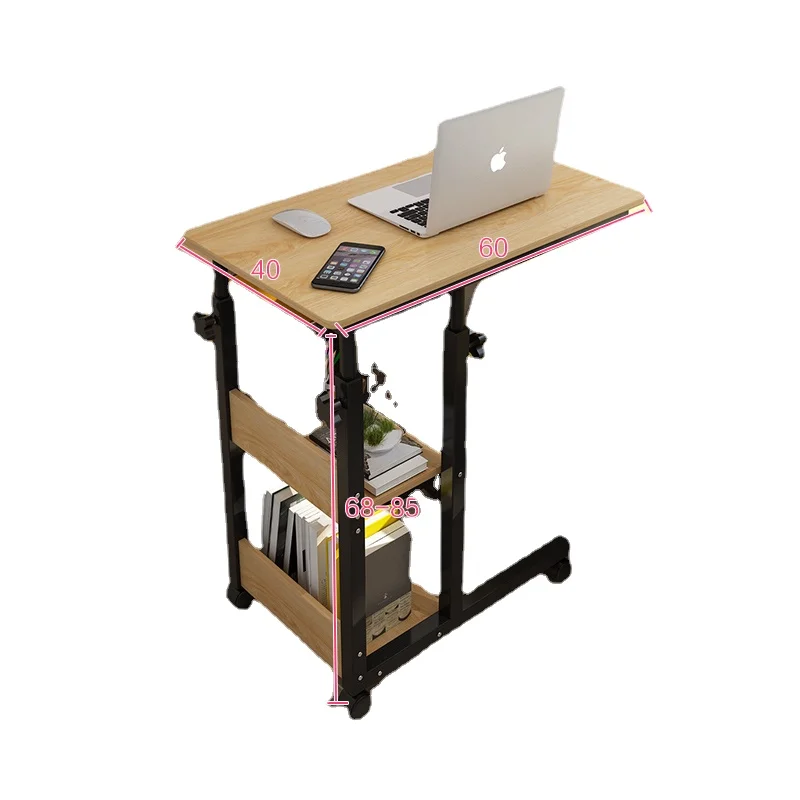 Small Compact Adjustable Computer Desk Stand Bedroom Service Foldable Corner Tables Lifting Reception Biurko Home Garden OA50CD