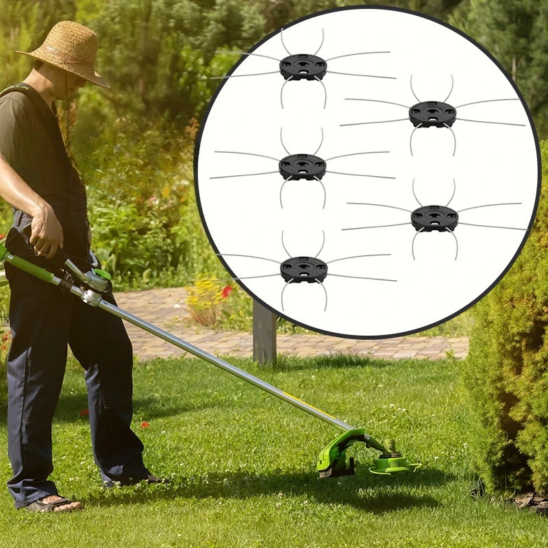 Heavy-Duty Steel Multi-Purpose Trimmer Replacement Wire Blades Kit - Sharp Curved Design for Lawn Edging, Garden Weeding