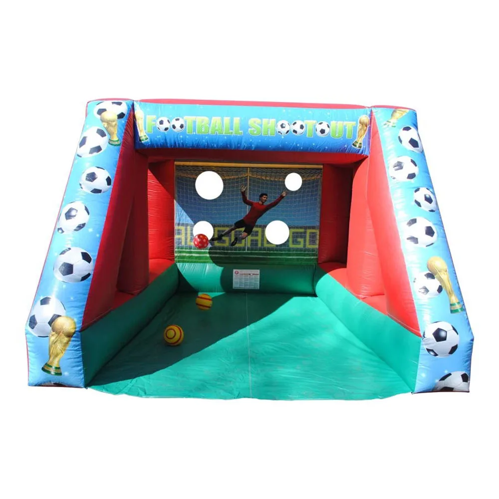 

wholesale Customized 0.55mm PVC Inflatable Football Soccer Penalty Shoot Gate Inflatables Football Kick Goal Shooting Game with