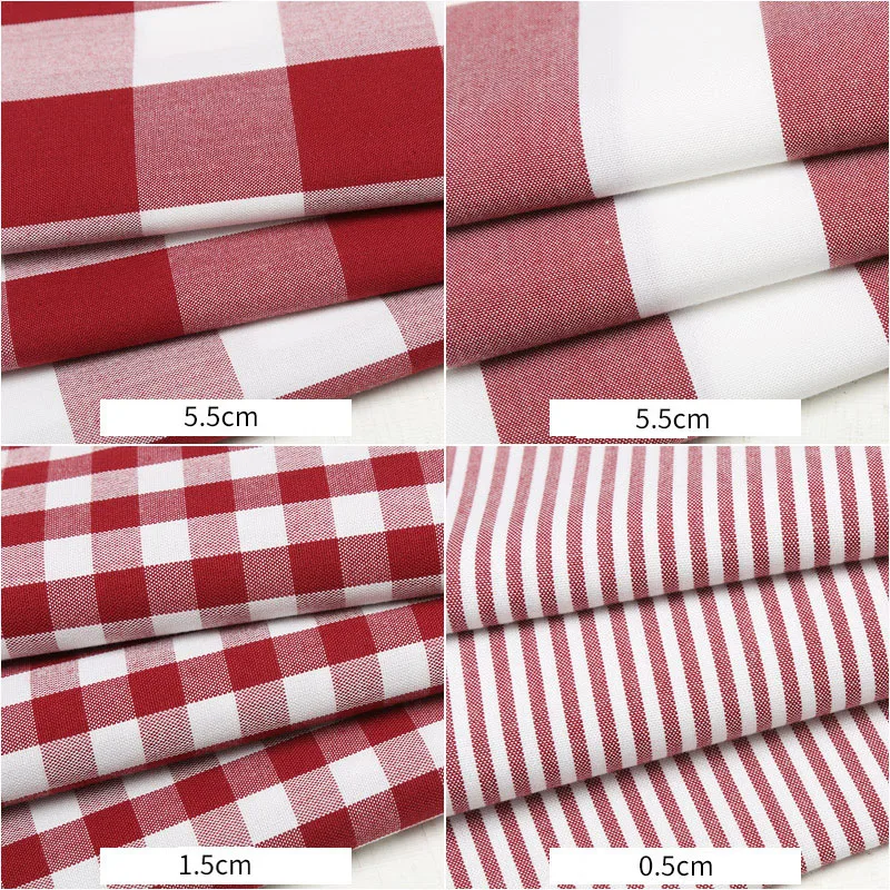 50*150cm przędza barwiona Plaid bawełna i tkanina lniana poszewka na poduszkę obrus bawełniana tkanina lniana tkanina lniana pościel sofa tkanina