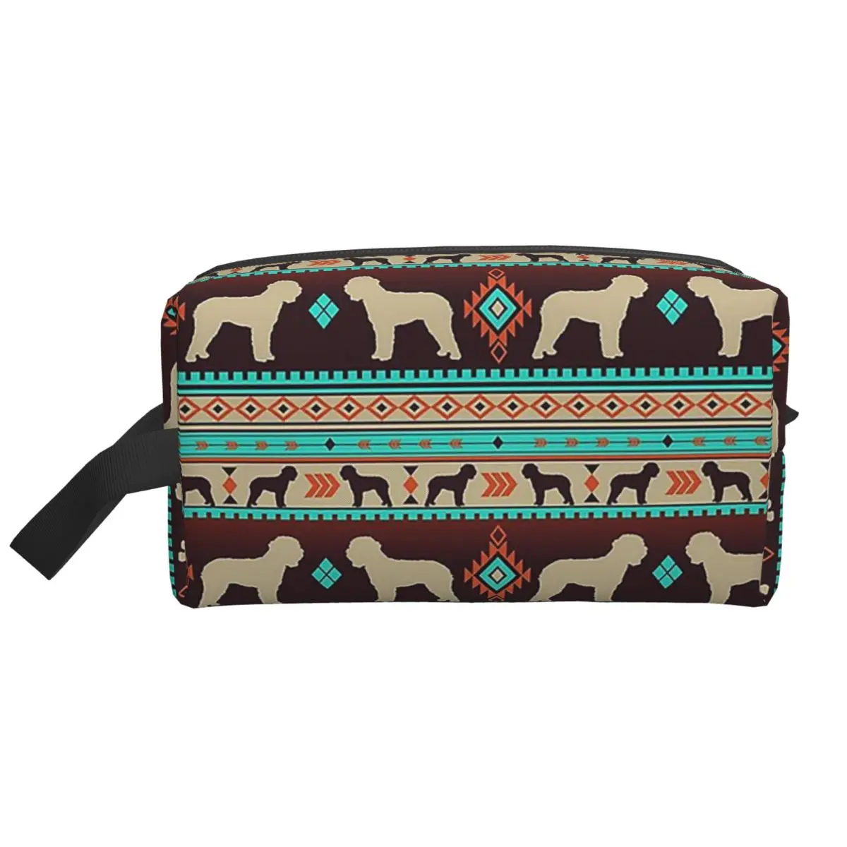 boho-caes-lagotto-romagnolo-por-do-sol-feminino-sacos-de-cosmeticos-viagem-organizador-de-maquiagem-bolsa-de-armazenamento-de-higiene-pessoal-dopp-kit-caixa-lapis-caso