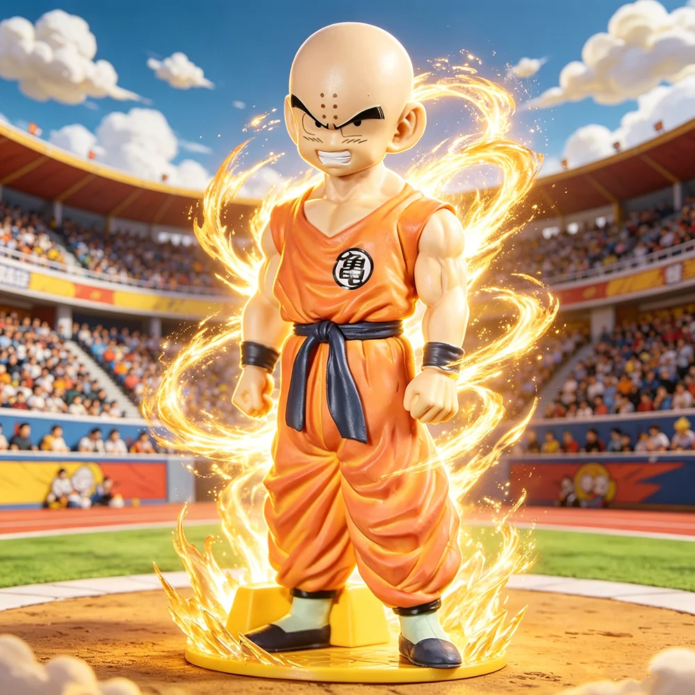 18cm/7in Anime Dragon Ball Figur Krillin Actionfiguren PVC-Statue Ornament Sammlerstück Modell Spielzeug Geschenke