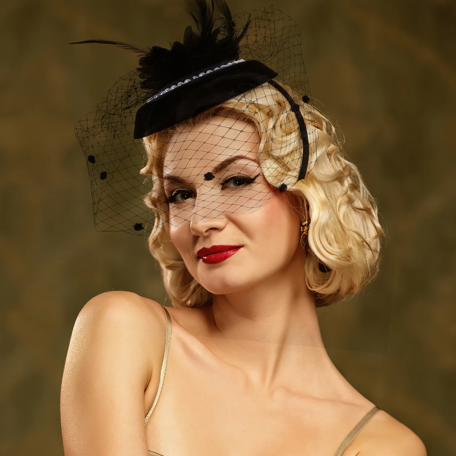 

Bridal Headwear Fascinator Headpiece for Wedding Bride Headband Hair Pearl Pins