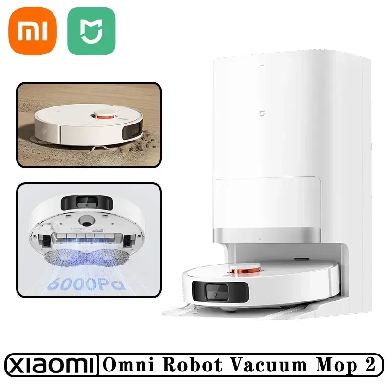 

XIAOMI MIJIA Omni Robot Vacuum Mop 2/ C102CN 6000pa High Suction Force Automatic Water Change Sweeping and Vacuum Cleaning Robot