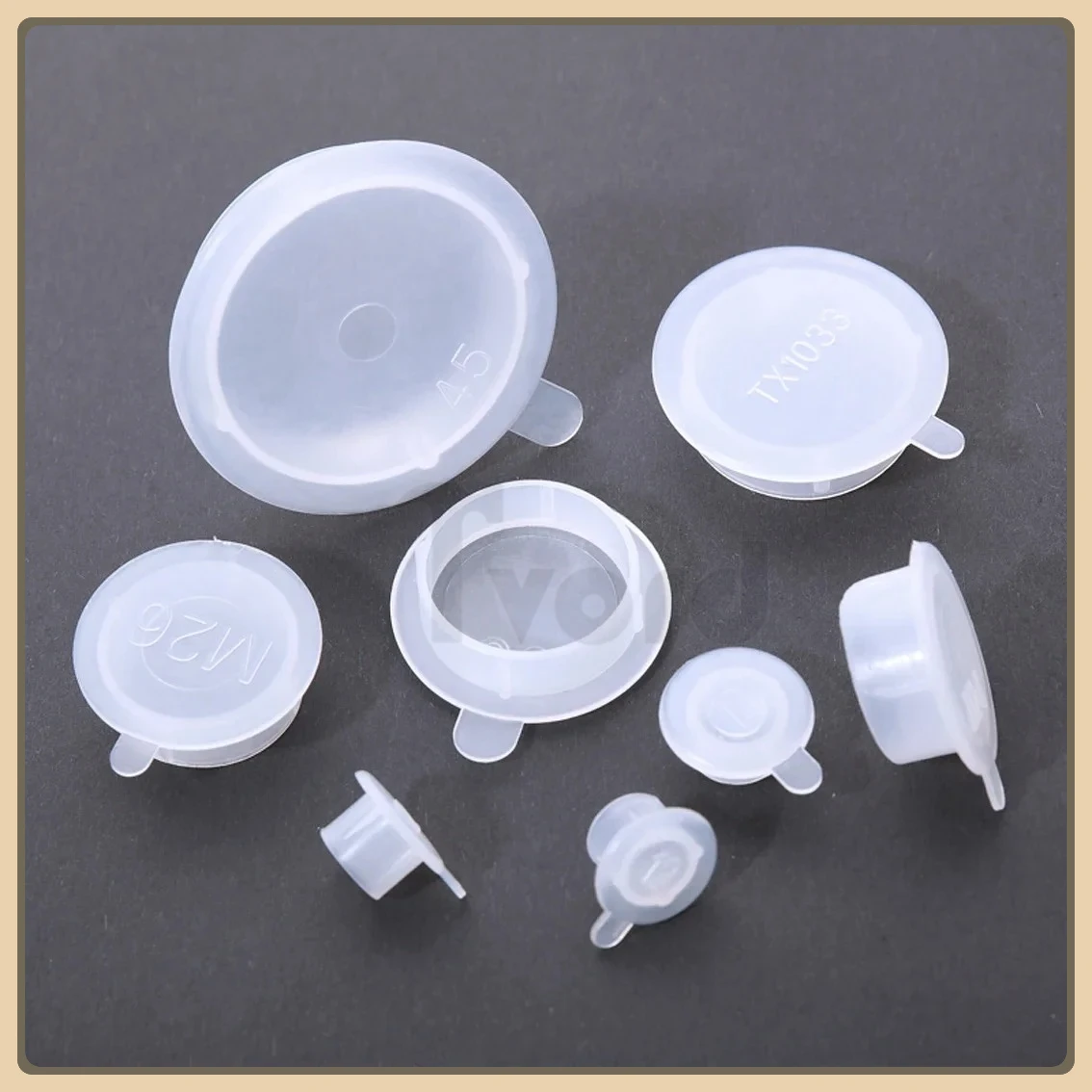 Translucent Plastic Dust Plug Semi Transparent Protective Cover Cap  Easy To Remove  Threaded Hole Tube  Round Tube Plug