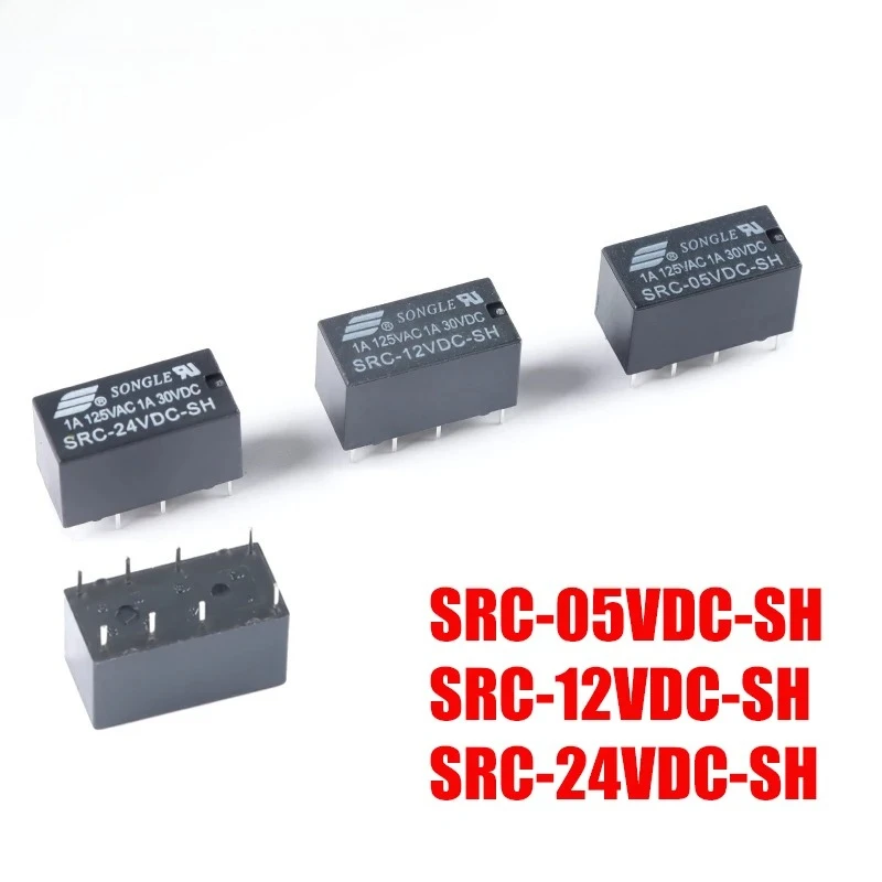 High Quality Relay SRC-05VDC-SH SRC-12VDC-SH SRC-24VDC-SH DC 5V 12V 24V 8 Pins