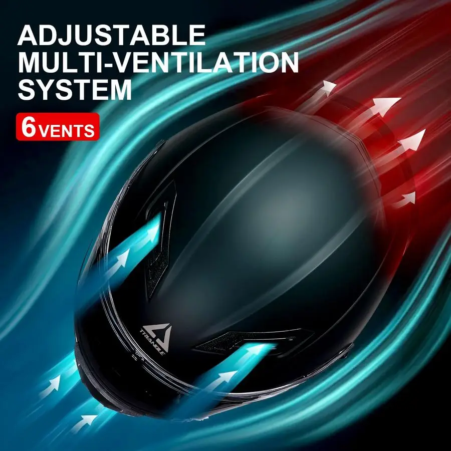 Casco moto FF351 per bici da strada, nero, approvato DOT