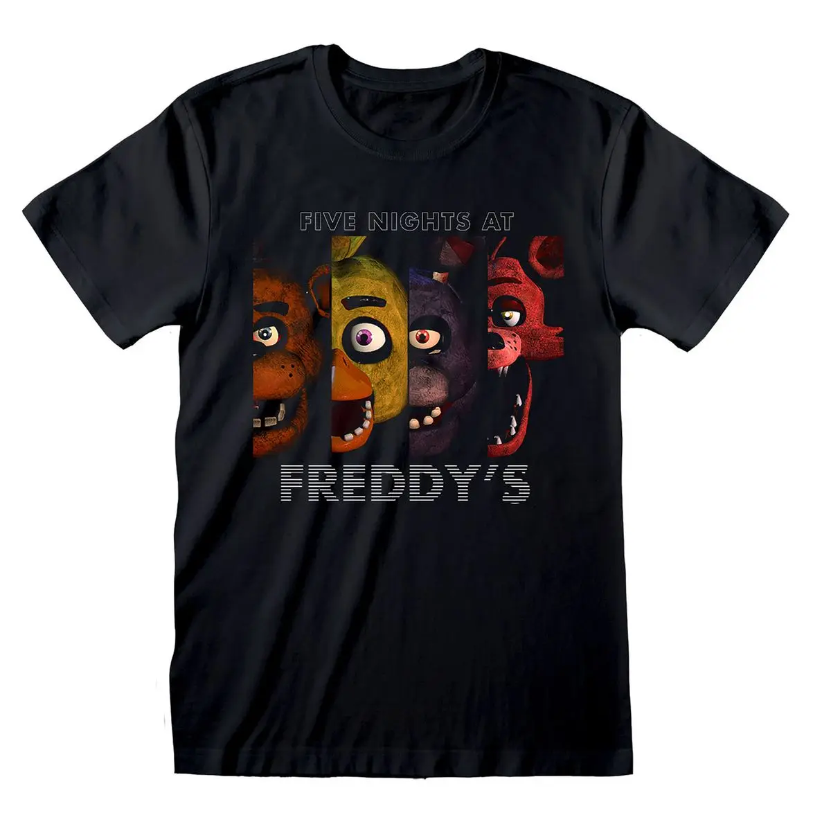 Five Nights At Freddy's Panel X4 Character Thrilling Survival Game Graphic T-Shirt Cotton Men Women Streetwear Tee