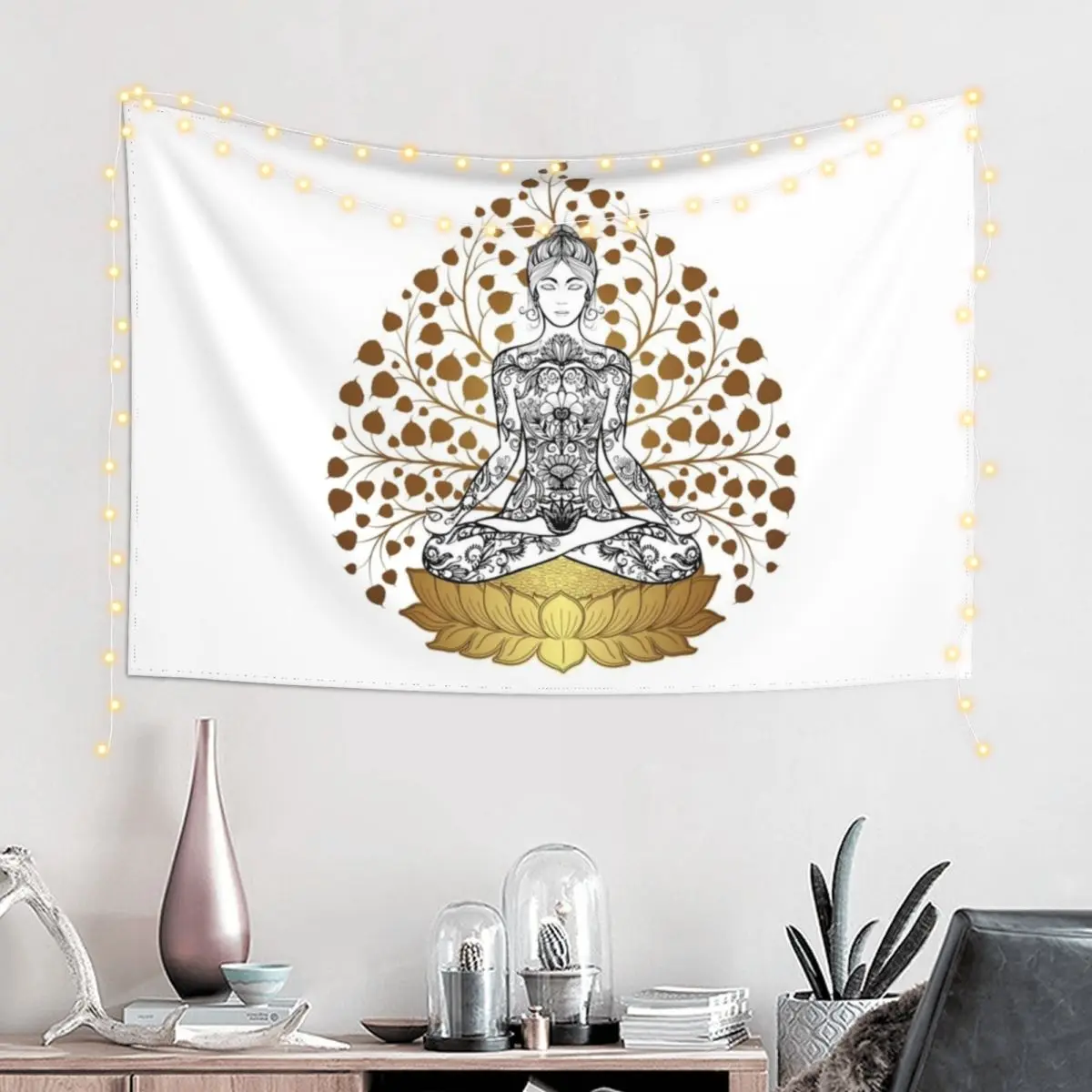 Spiritual Meditation Tapestry Aesthetic Room Decor Korean Carpet On The Wall Tapestry