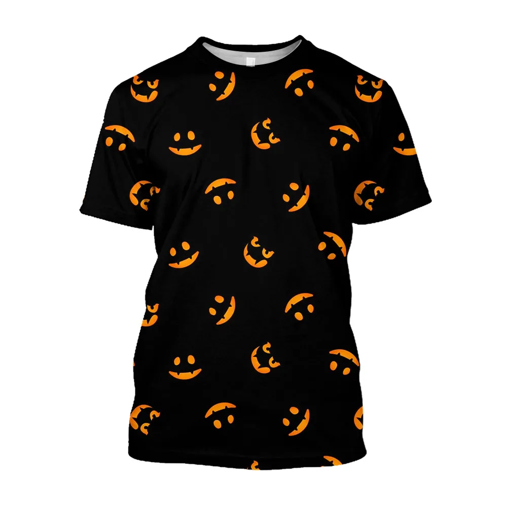 Jumeast 3D Halloween Printed T-shirts Oversized Cartoon Pumpkin Graphic T Shirts For Men Streetwear Y2K Fashion Gothic Clothes