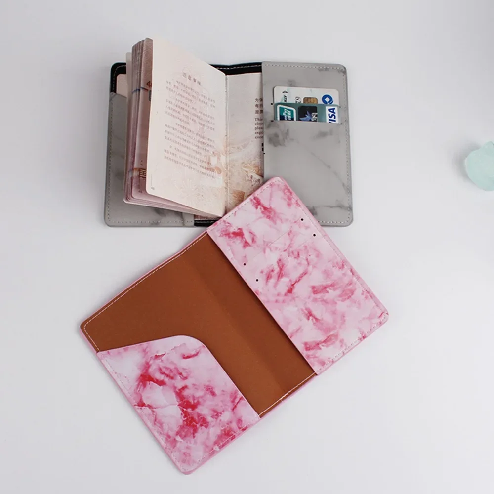 Marble Style Travel Passport Cover Pu Leather ID Credit Card Passport Holder Packet Wallet Purse Bags Pouch for Women Men