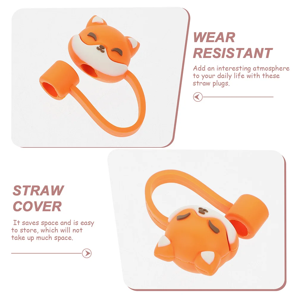 

10Pcs Reusable Silicone Cloud Straw Tip Covers Cap Cute Protective Straw Covers for Party Picnic Home Use
