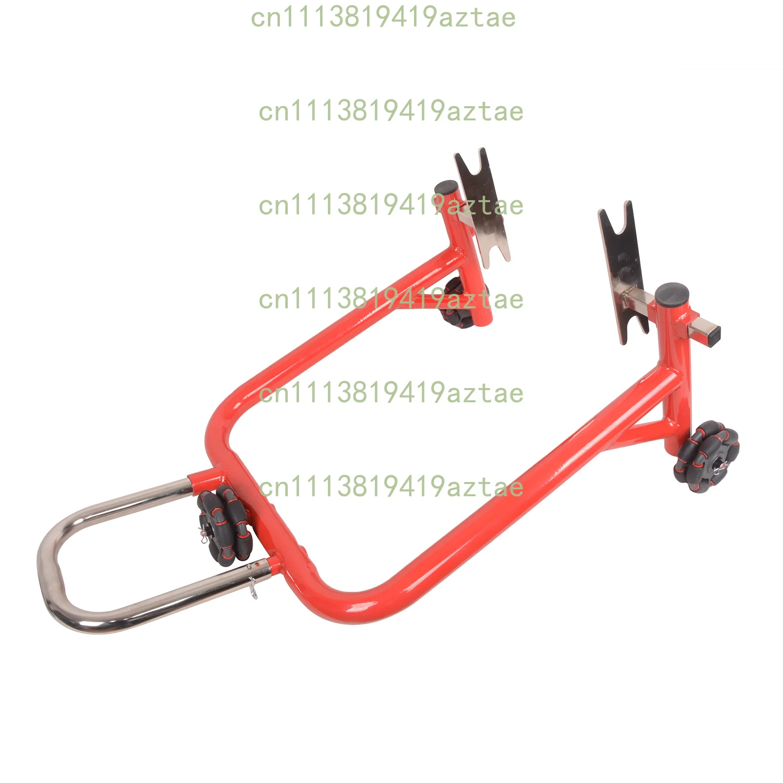 Front &Rear Motorcycle Paddock Stand Set,360° Swivel Movable Heavy Duty Lift Stands Universal Bike Maintenance Storage Equipment