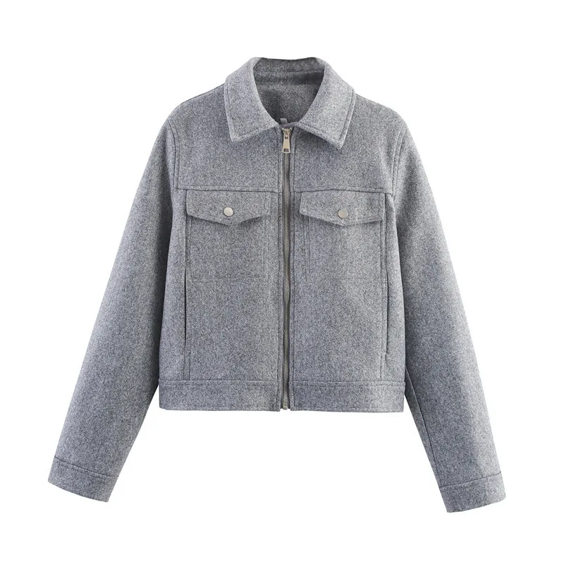 

Женская свободная куртка 2025 года, новая мягкая куртка с лацканами на молнии