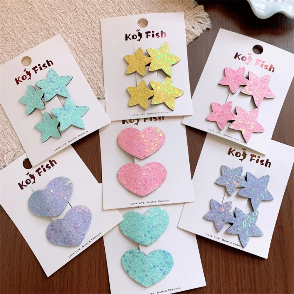 Children's Star Hairpin Sequined Love BB Clip Little Girls Bangs Side Clip Hairpin Hair Clip Barrettes Headwear Hair Accessories