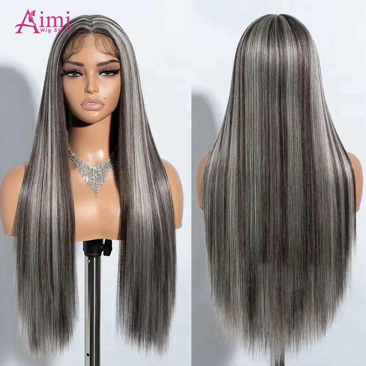 Плотность 220 Серебристо-серый прямой парик из натуральных волос 30 дюймов предварительно выщипанные 13x4 HD прозрачные кружевные фронтальные парики бразильские человеческие волосы