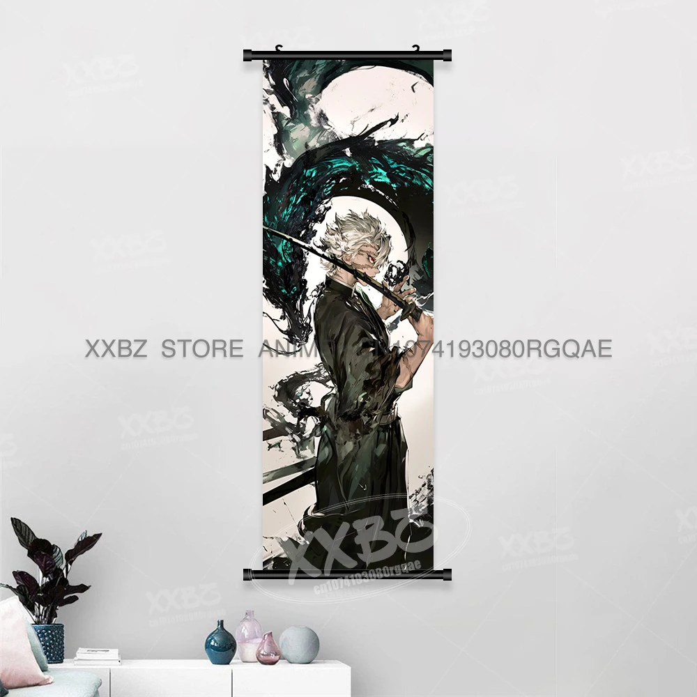 Bandai Demon Slayer: Kimetsu No Yaiba Leinwand, Heimdekoration, Wandkunst, zum Aufhängen, Gemälde, Schriftrollen, Bilddruck, Anime-Figuren, Poster 7