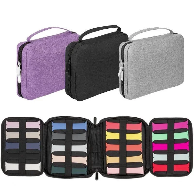 Travel Watch Storage Bag Portable Zipper Watch Organizer Case, Multi Compartments Holder for Watches, Watch Bands & Accessories