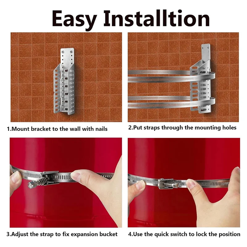 Soporte de montaje del tanque de expansión AEE6 para calentador de agua caliente, tanques de agua caliente de 5 galones de hasta 13 pulgadas de diámetro