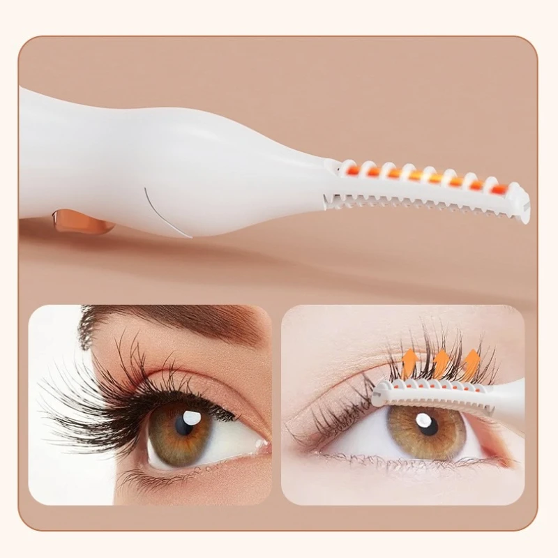 Piegaciglia elettrico riscaldato Dispositivo per arricciare le ciglia a lunga durata Dispositivo per ciglia finte Pettine a clip Strumenti di bellezza per il trucco delle donne