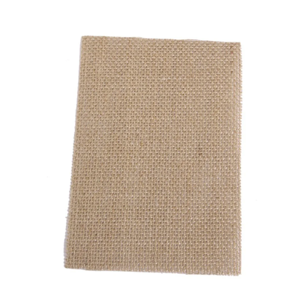 

10pcs Burlap Coasters 12x17cm Brown Table Mats Absorb Desk No Stain Home Wedding Decor Dining Kitchen Mat