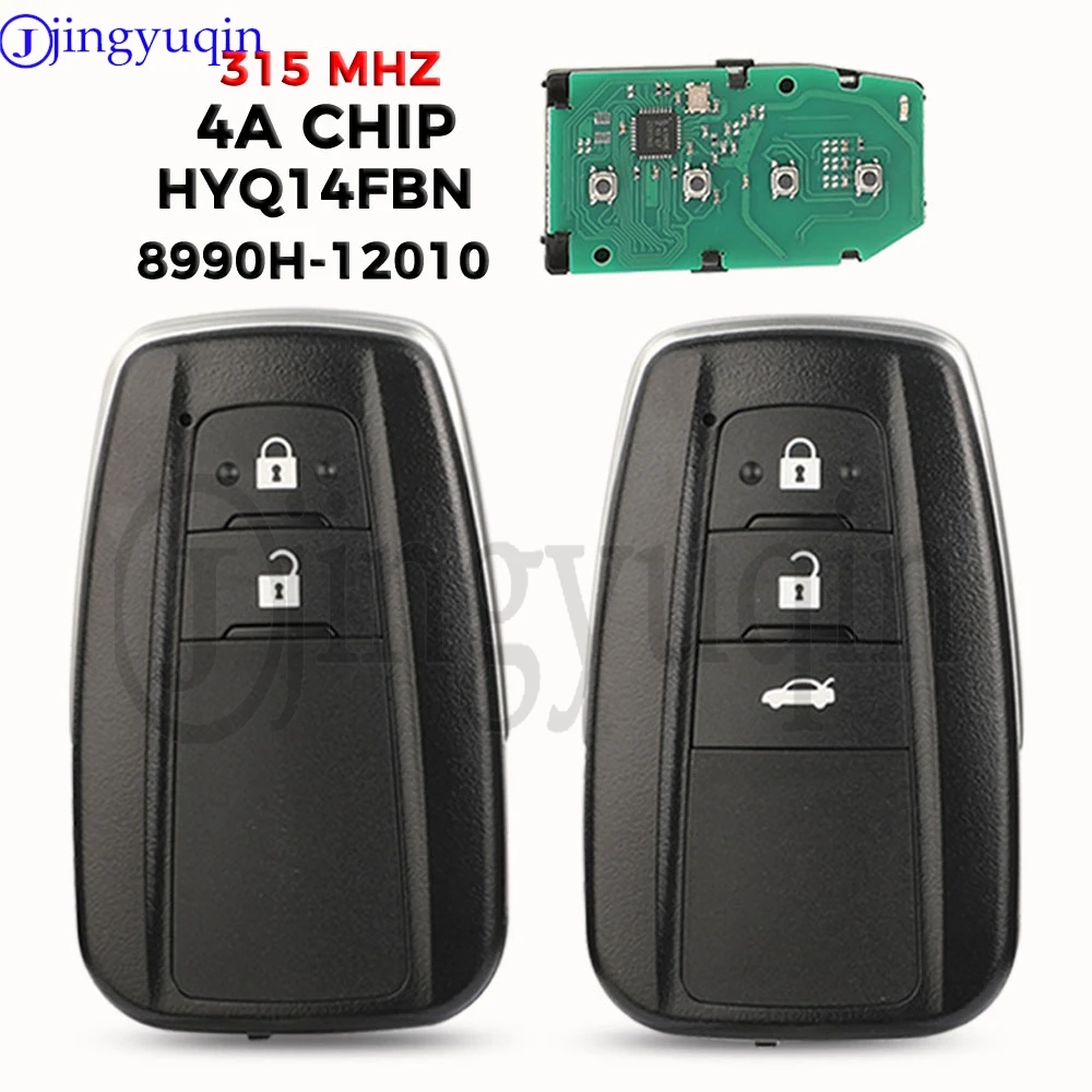 

jingyuqin 4A Chip 8990H-12010 HYQ14FBN 2/3BTN Car Remote Control Key For Toyota Corolla In Brazil 2018-2021 312/314MHz Proximity