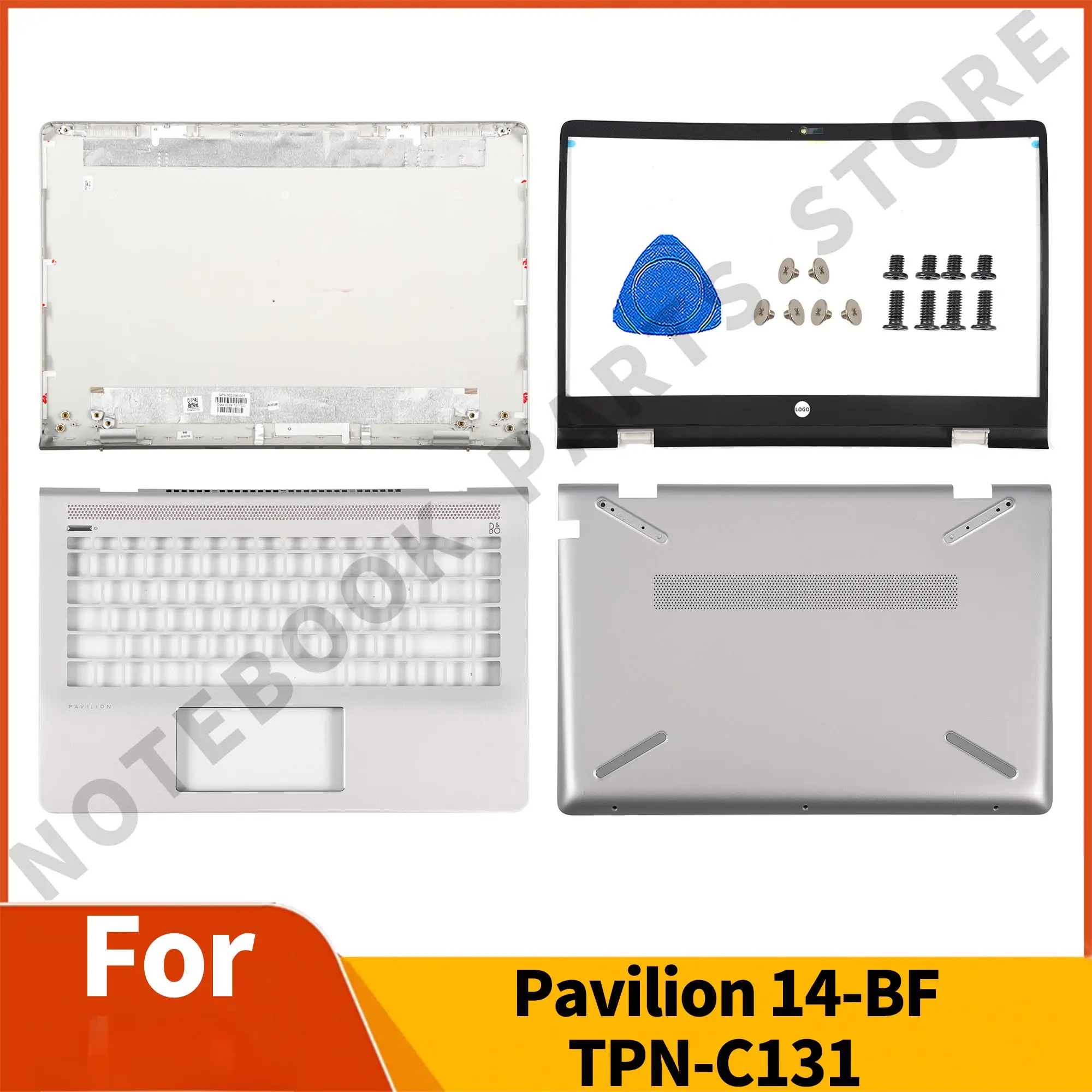 

New Cases For Pavilion 14-BF TPN-C131 LCD Back Cover 932296 Front Bezel AP22R000200 Palmrest AM22R000320 Bottom Case 930593