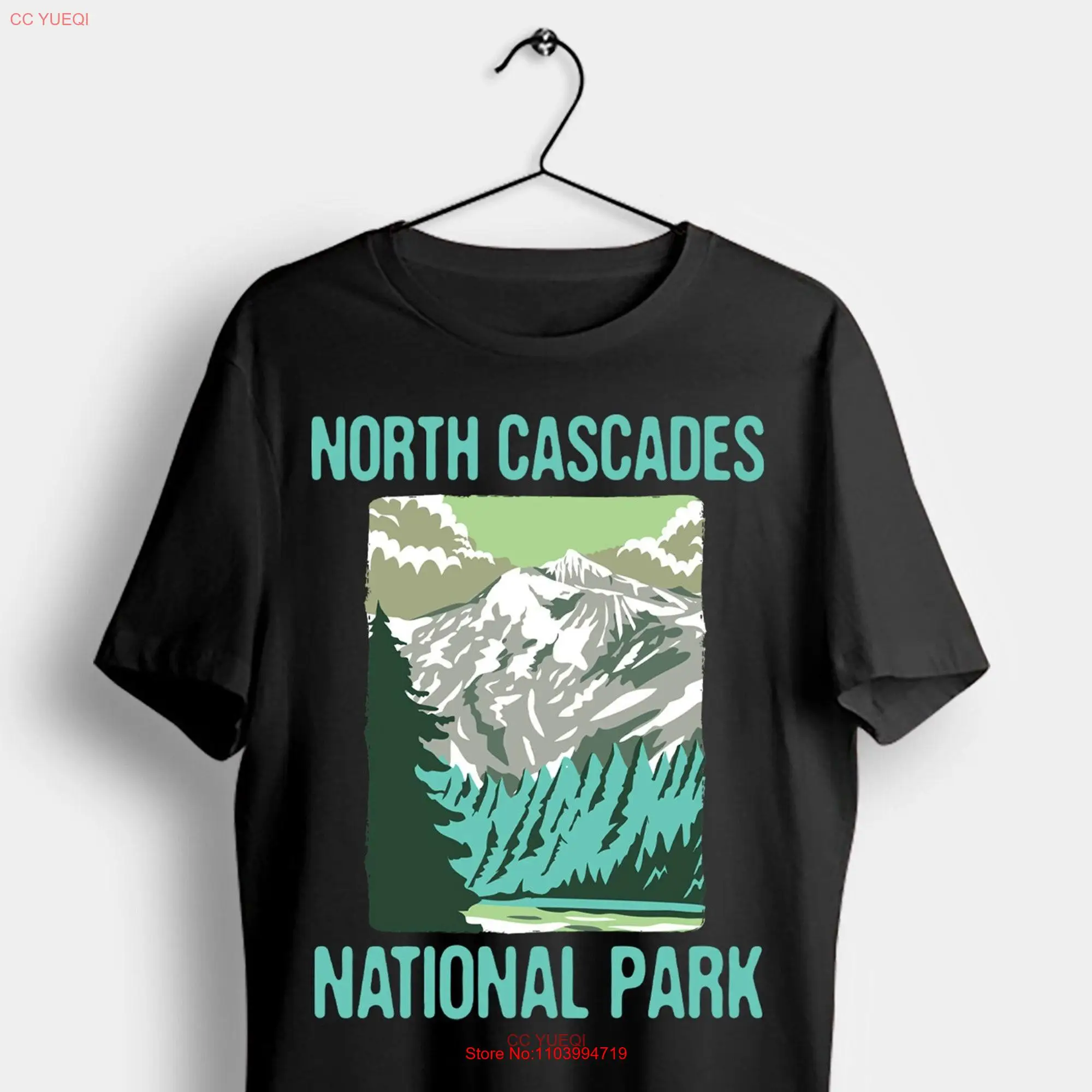 North Cascades National Park US Vintage T Shirt USA Washington State Parks Lover s Adventure Outdoors Camping Hiking