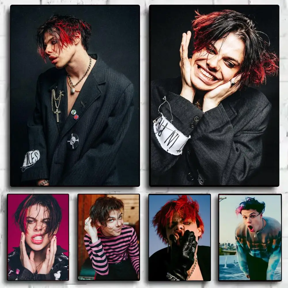 Y-Yungblud Rock Singer Poster Stickers HD Waterproof Painting Wall Art for Bedroom Living Room Home Decor Decoration Gift
