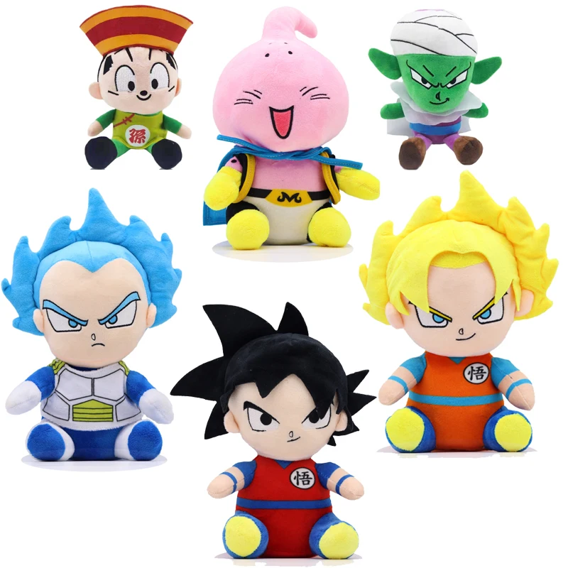 

10 стилей плюшевых игрушек Dragon Ball для детей: Пикколо, Гоку, Супер Сайян Вегета, высококачественные мультяшные фигурки, мягкие игрушки, подарки
