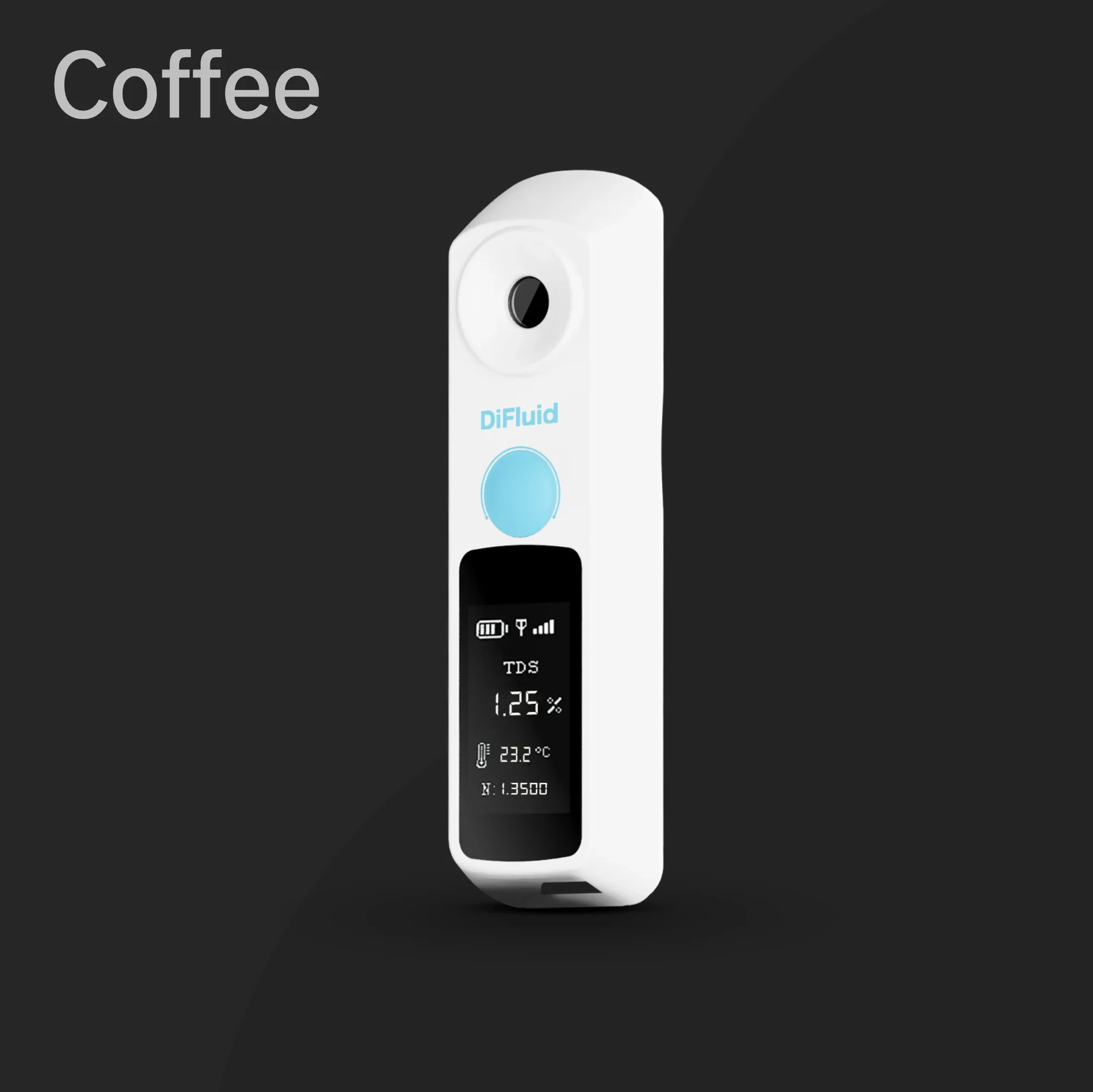 DiFluid  Coffee concentration meter/High Precision Detection Meter/Connection With App/TDS Measure Coffee