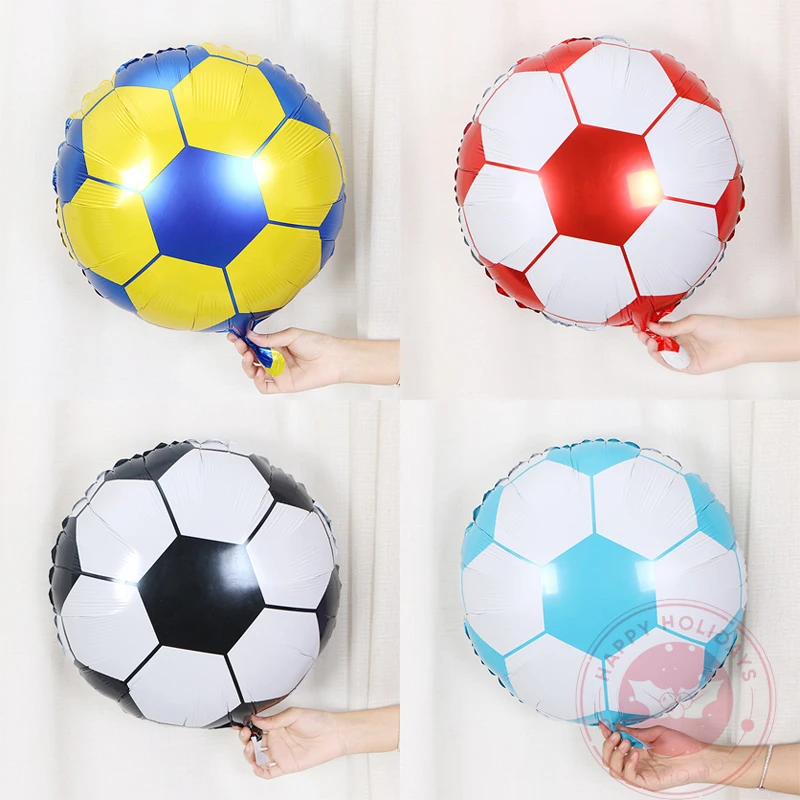 

Happy Birthday Party Football Theme Balloons Decoration Inflatable Black White Foil Balloon Letter Aluminum Foil Ballon Festival
