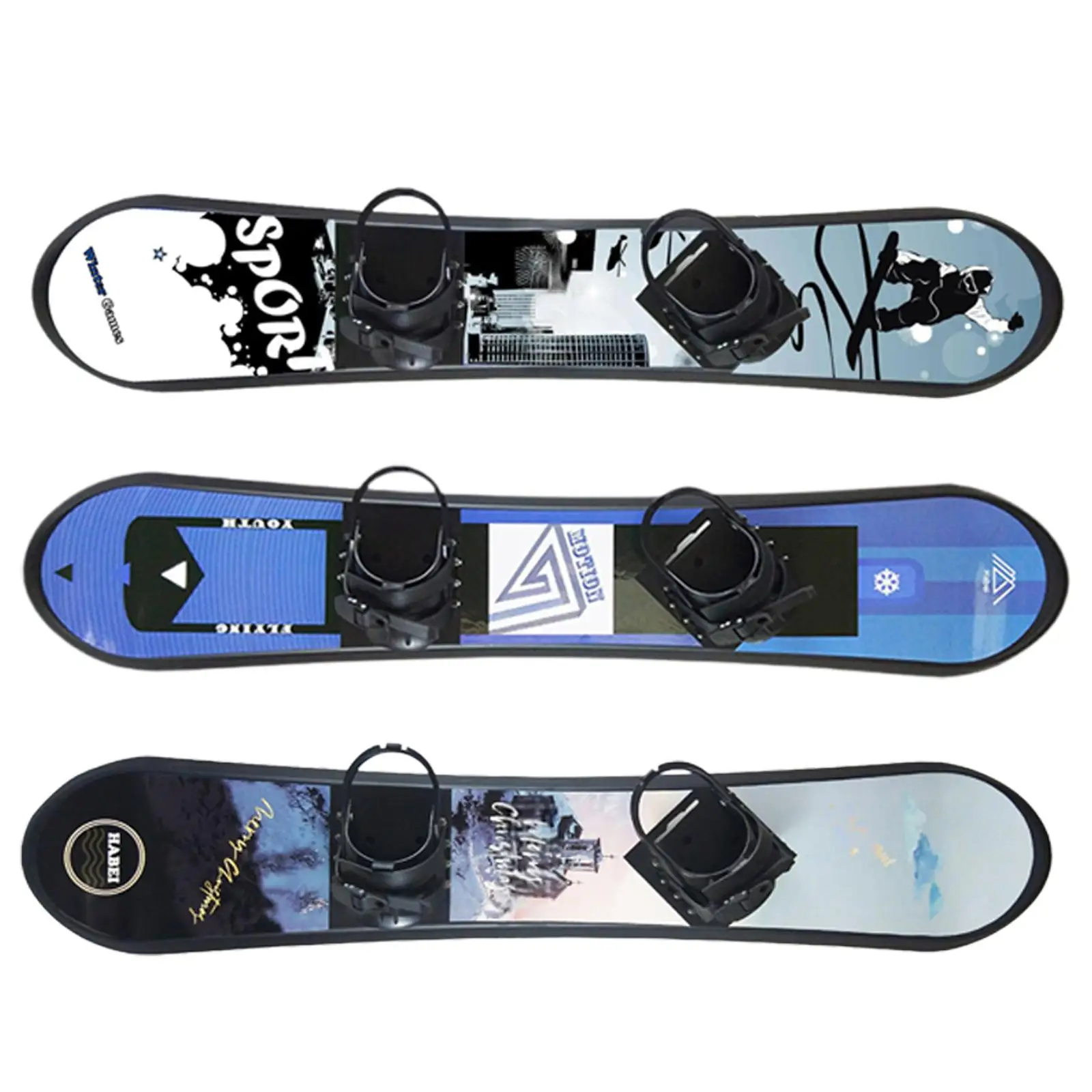 

Kids Snowboard Toy Single Rider Snow Board with Adjustable Step in Bindings for 5 to 16 Years Old Snow Sled for Winter Sports
