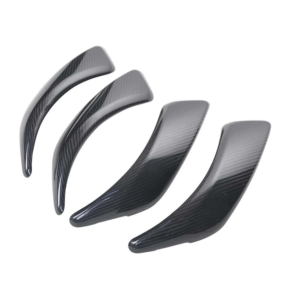 For BMW 1 Series F20 2012-2018 4pcs Dry Carbon Fiber Car Inner Handle Interior Door Panel Pull Trim Cover