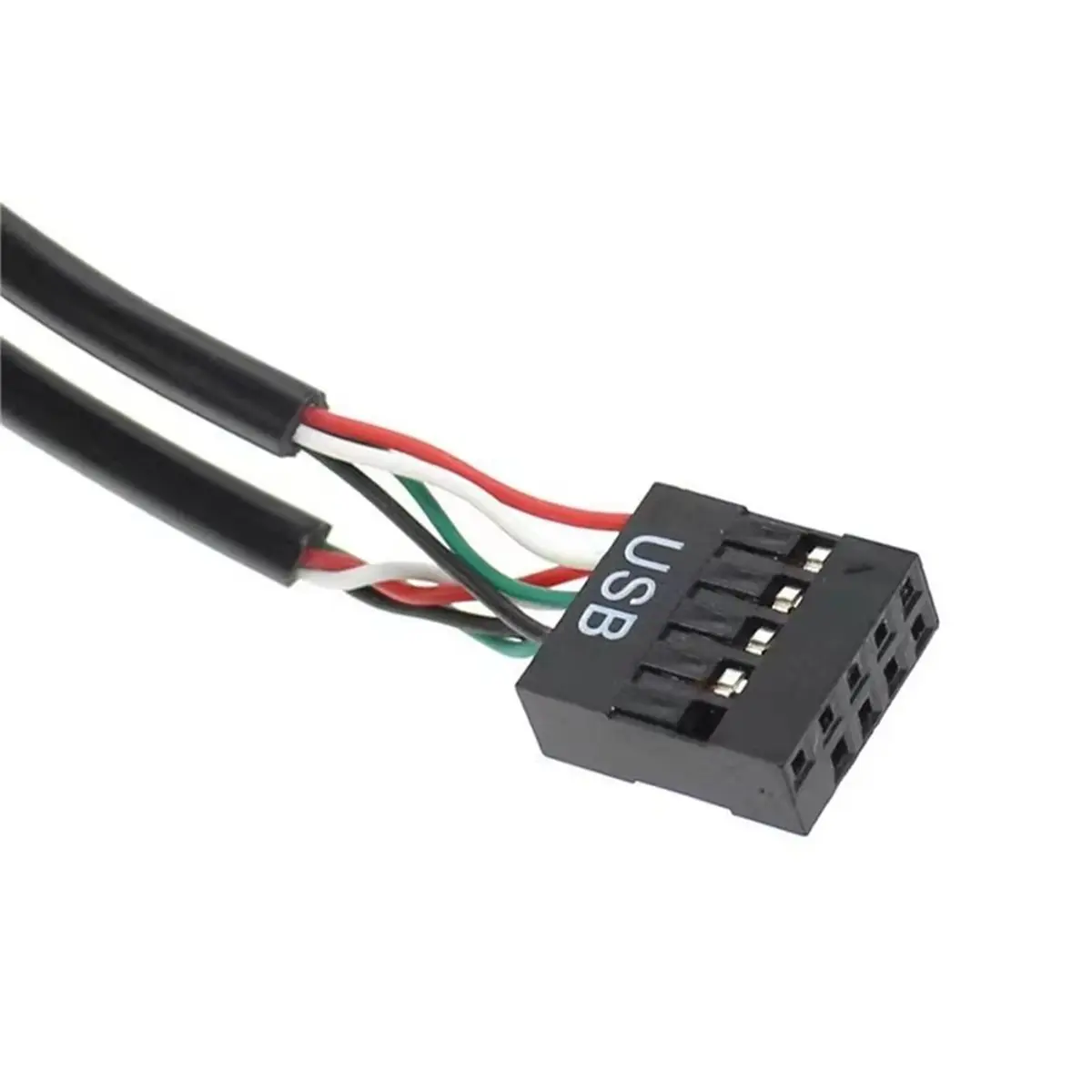 9 Pin USB Splitter Motherboard Extension Cable 1 Male to 2 Female Interface Header Adapter